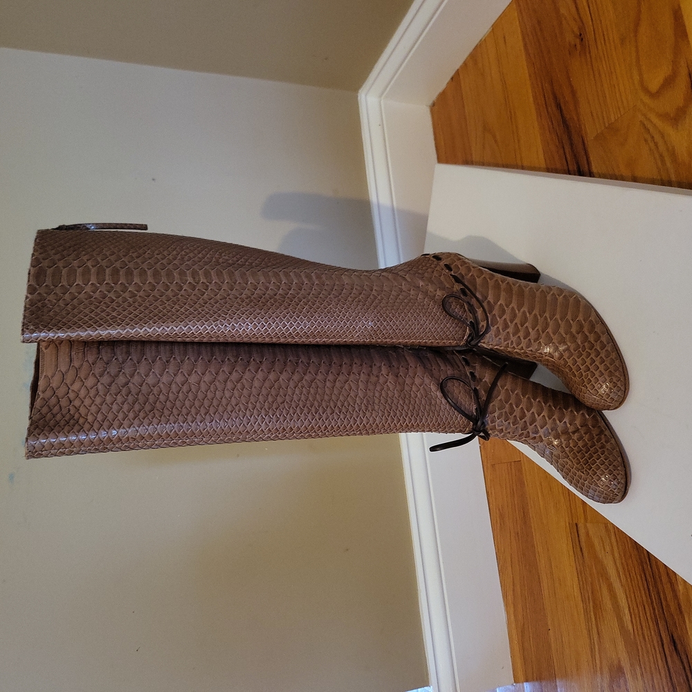 Chloé python boots